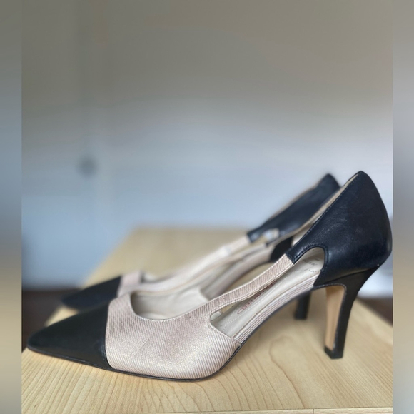 Amalfi by Rangoni Shoes - Luxury Italian Amalfi Heels Black Beige Glam Quiet Luxury Preppy Classic Capsule